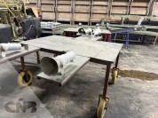 Foto van Oogstkarren kwetsbare grote bloemen